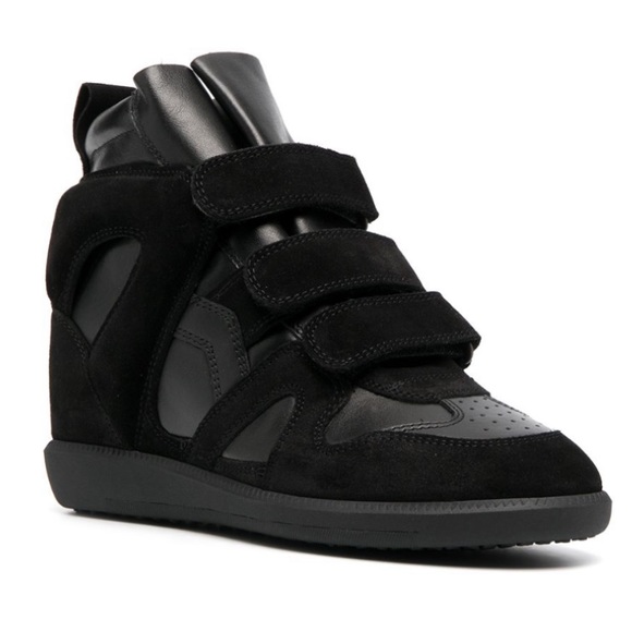 Isabel Marant Bekett Hidden Wedge Sneaker Black on Black! ***RARE*** sz38 NIB - Picture 1 of 14